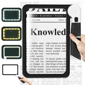 loupe de lecture rectangulaire eclairante flexible grande taille 2