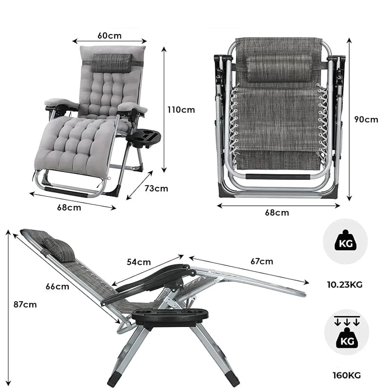 fauteuil chaise de lecture exterieur pliante confortable gris 1 fauteuil chaise de lecture exterieur pliante confortable gris 1